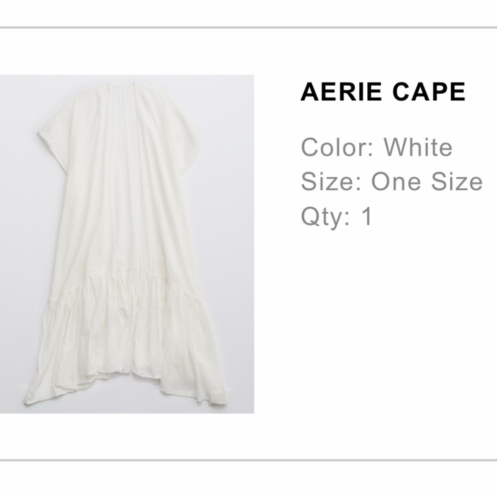 Aerie cape cover-up in white